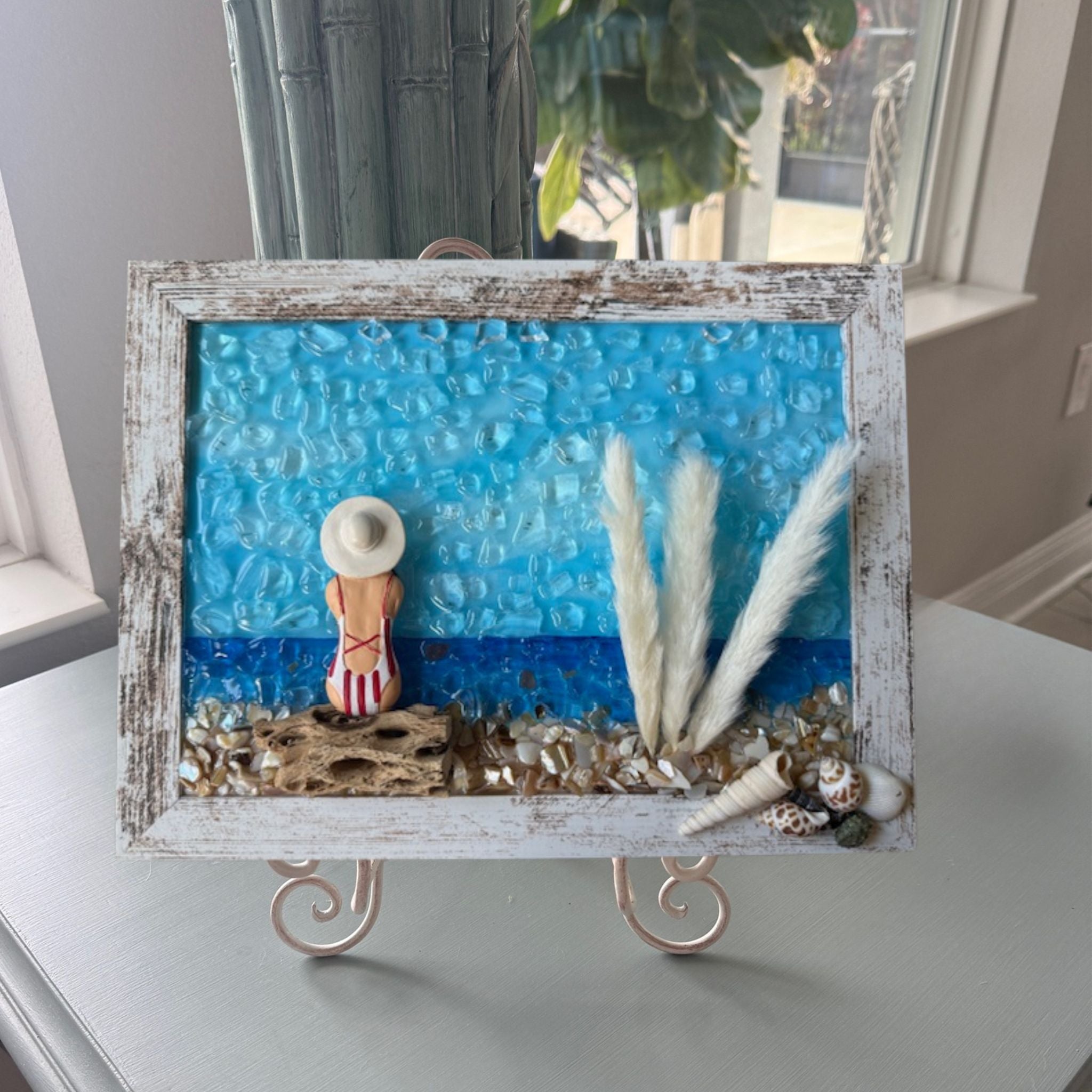 Girl Gazing at Blue Horizon